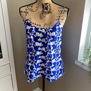 Bird and flower printed tank